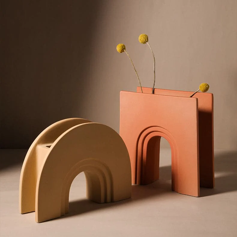 Ceramic Vase | Arched Series - Red - Image 4