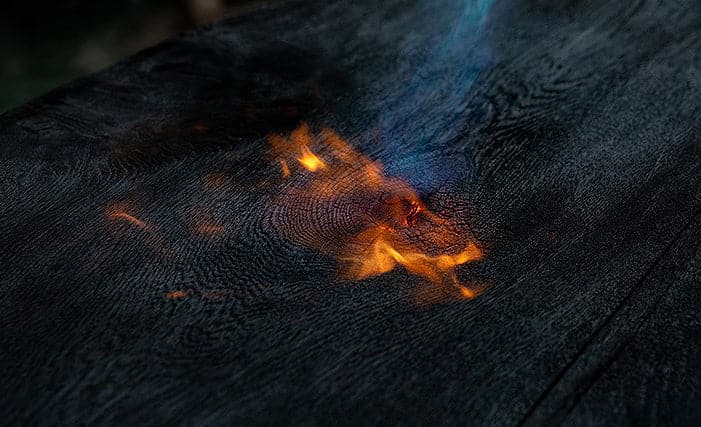 Charred French Oak Dining Table - Image 12