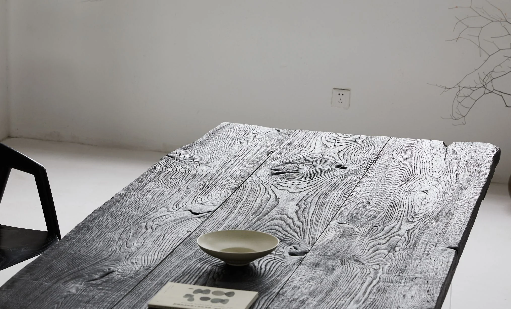 Charred French Oak Dining Table - Image 16