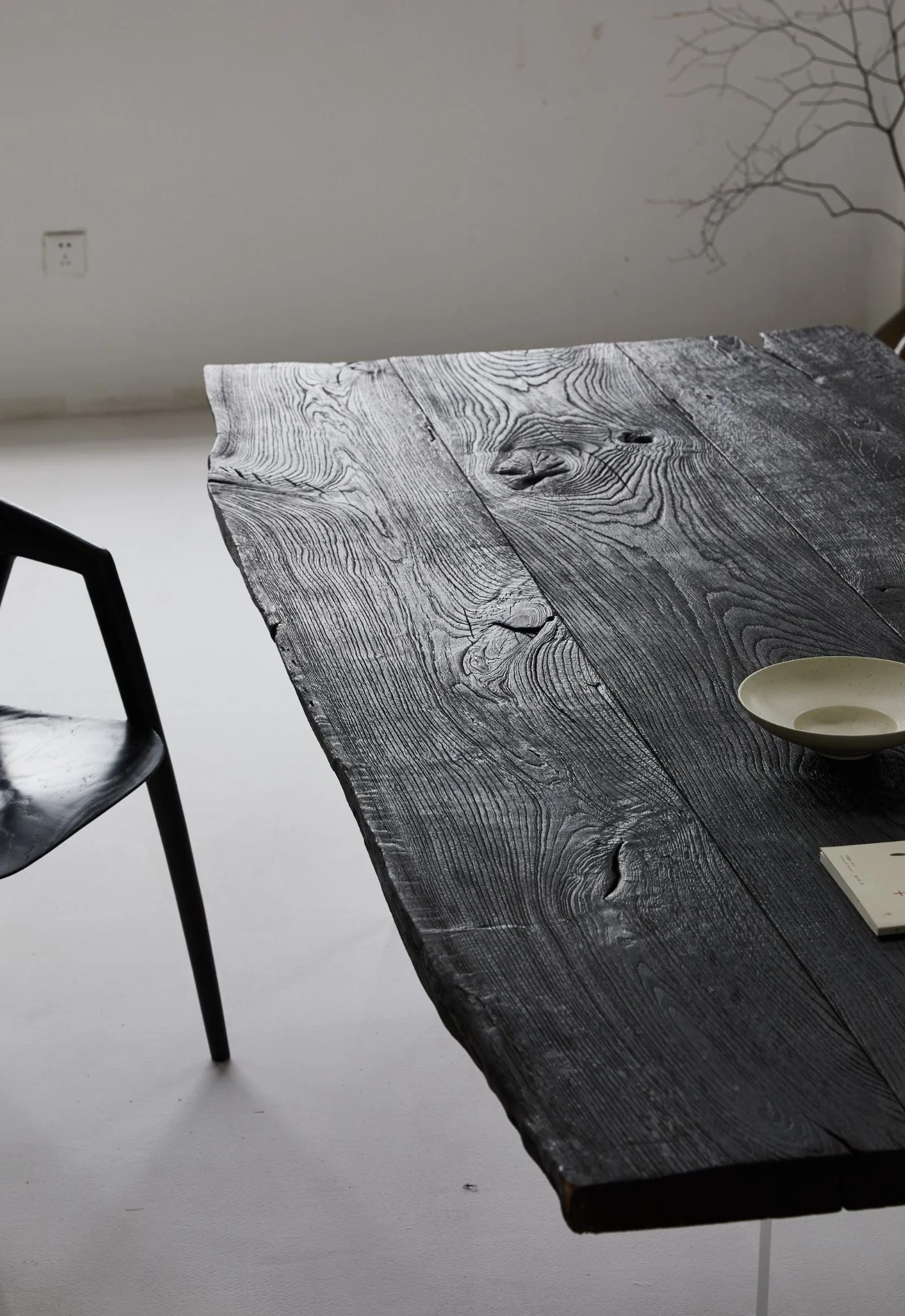 Charred French Oak Dining Table - Image 17