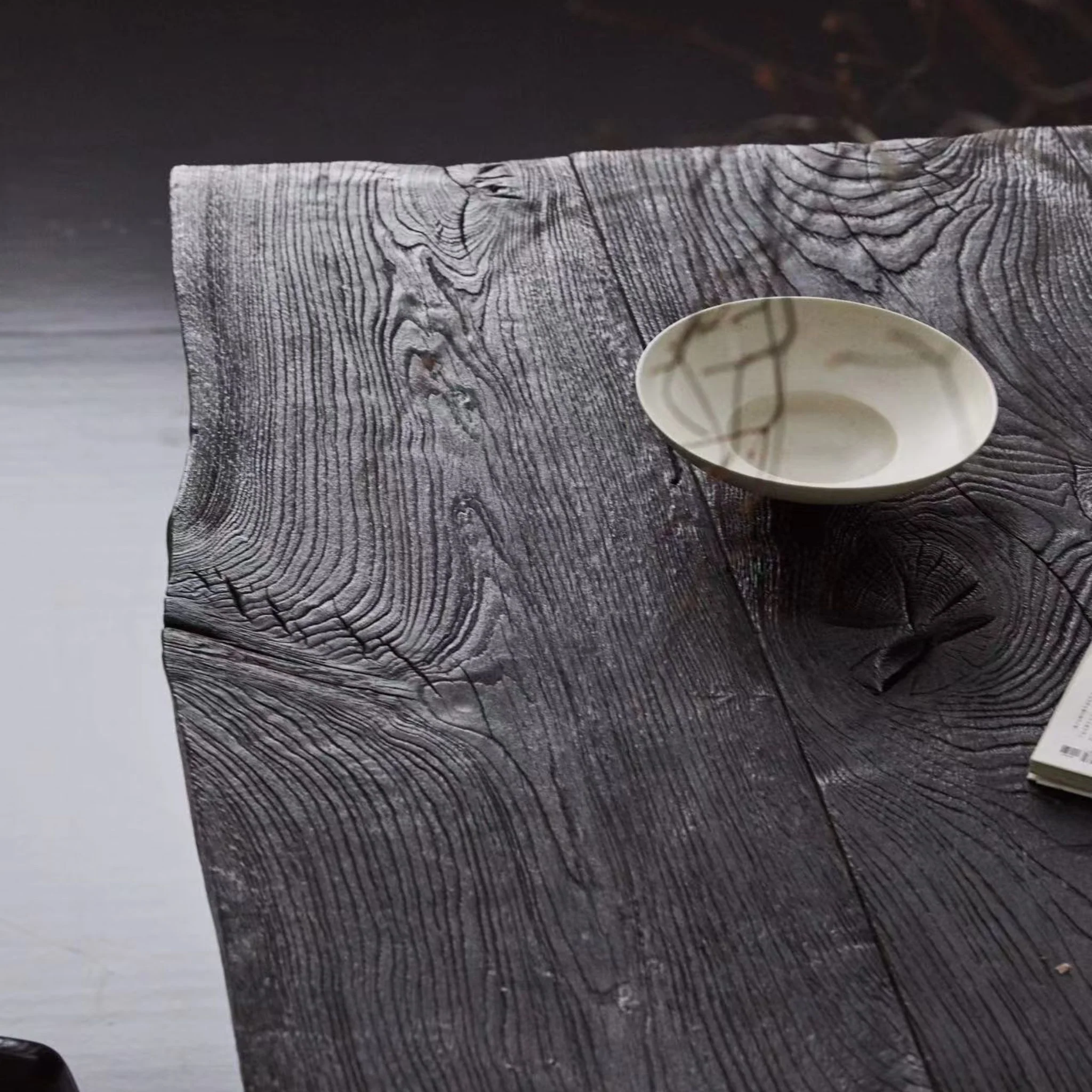 Charred French Oak Dining Table - Image 19