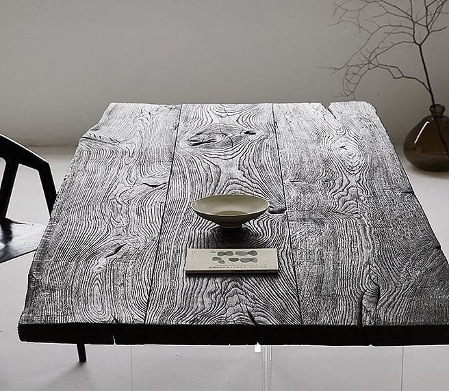 Charred French Oak Dining Table - Image 3