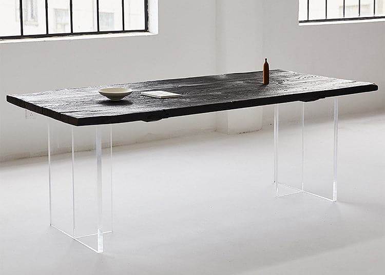 Charred French Oak Dining Table - Image 6