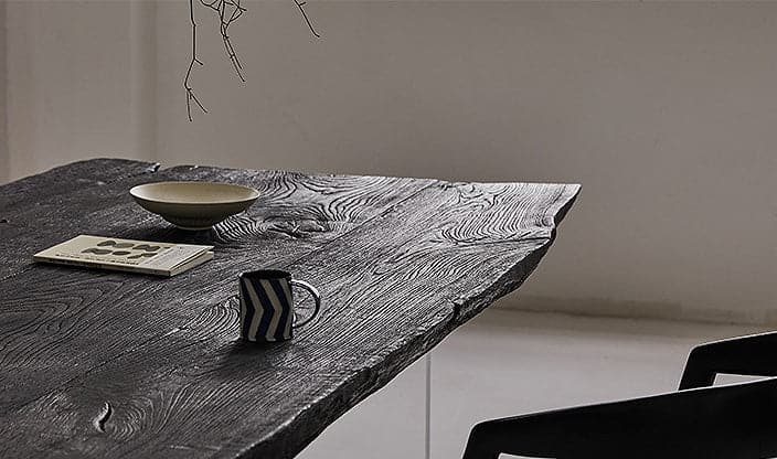Charred French Oak Dining Table - Image 8