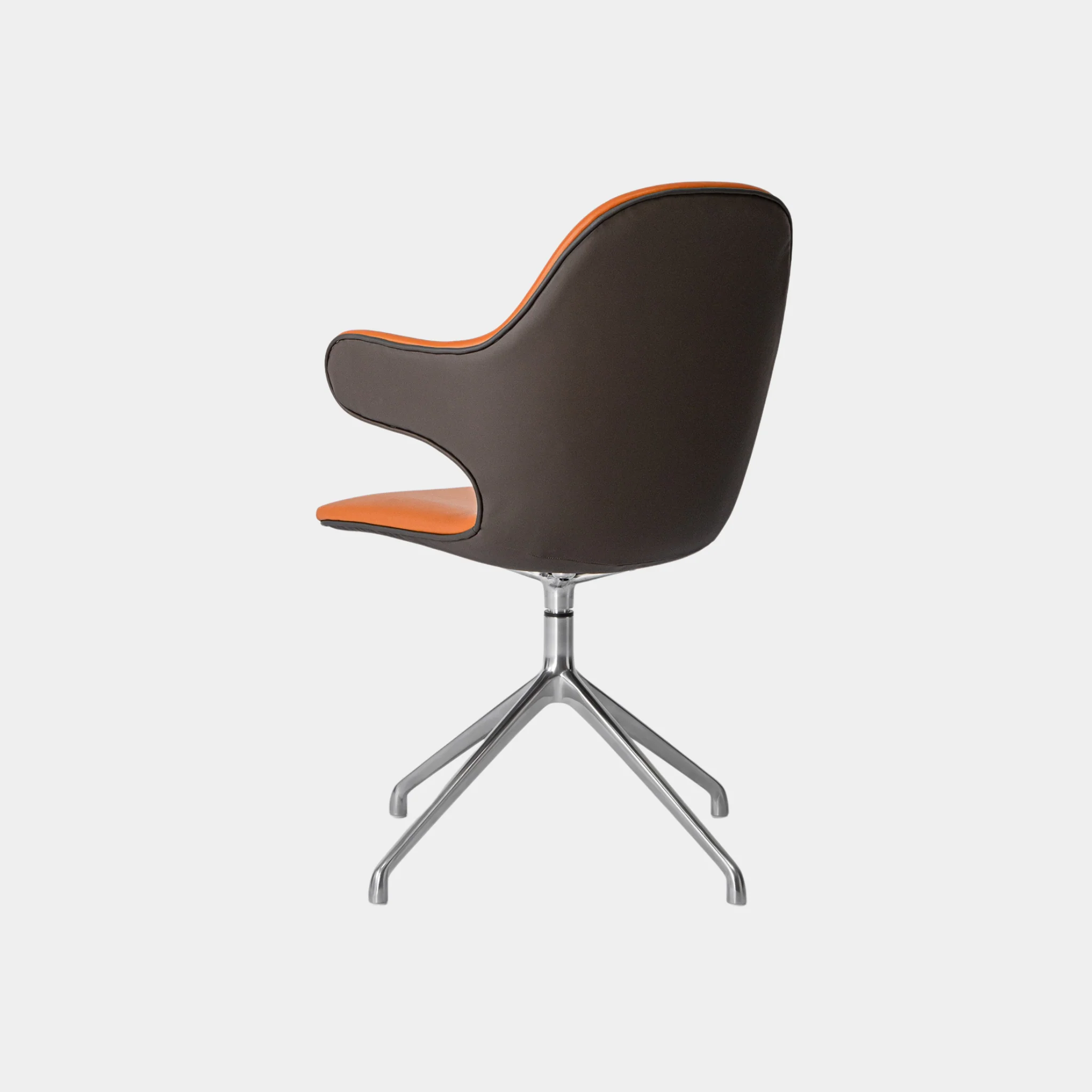 Percy Leather Swivel Chair - Image 5