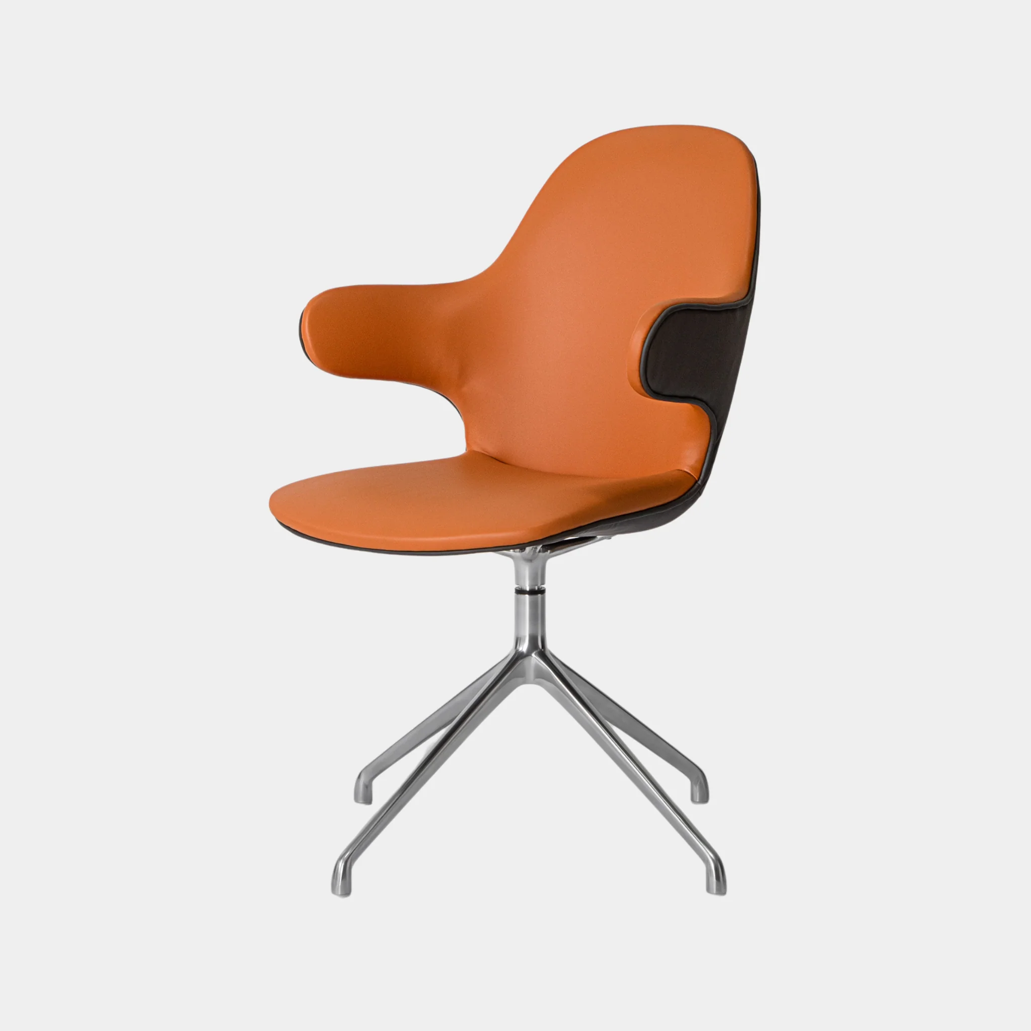 Percy Leather Swivel Chair - Image 6