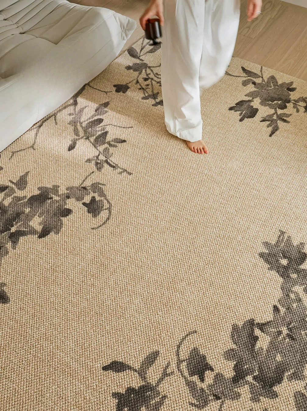 Shadow Floral Wool Rug - Image 3